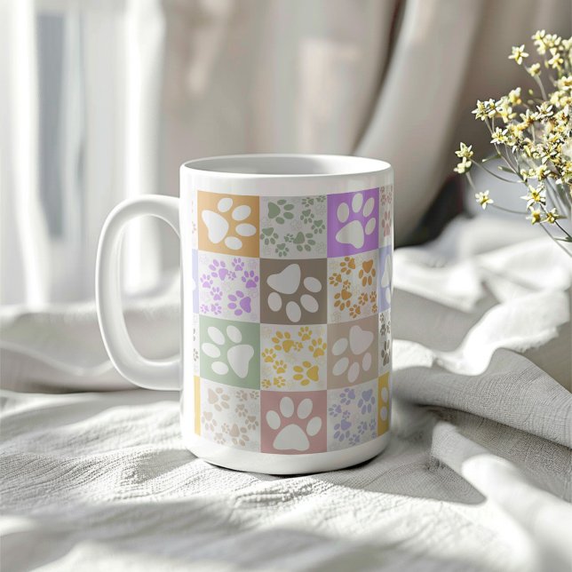 Caneca De Café Pet Retro Verificado (Criador carregado)