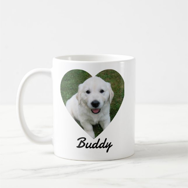 Caneca De Café Pet Simple Photo Modern Custom  (Esquerda)