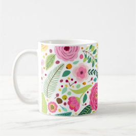 Caneca De Café Petais 🌟 Gilded: Um Toque de Luxo Floral