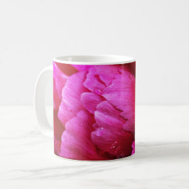 Caneca de Café - Pétalas de Flor de Peônia Depois
