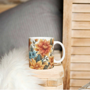 Caneca De Café Pétalas e Poesia Um Caso Floral