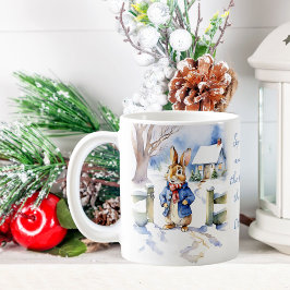 Caneca De Café Peter Rabbit vintage aquarela presentes de Natal
