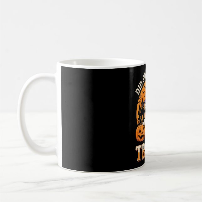 Caneca De Café Petisco de Halloween para Cachorro Design de Abóbo (Esquerda)