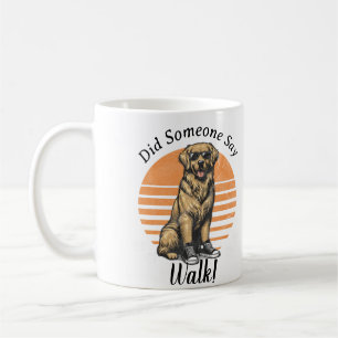 Caneca De Café Pets/ Alguém Disse Caminhar!
