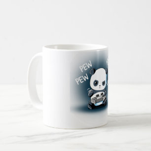Caneca De Café Pew Pew Panda gamer