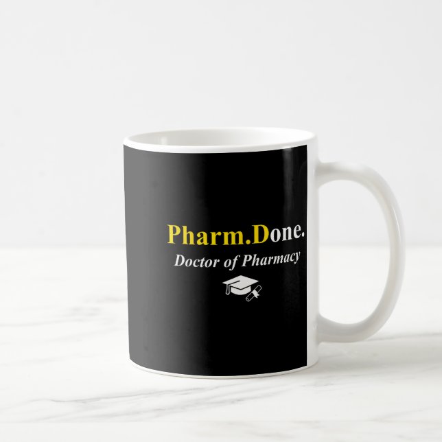 Caneca De Café Pharm.concluído. concluído doutor em farmácia phar (Direita)