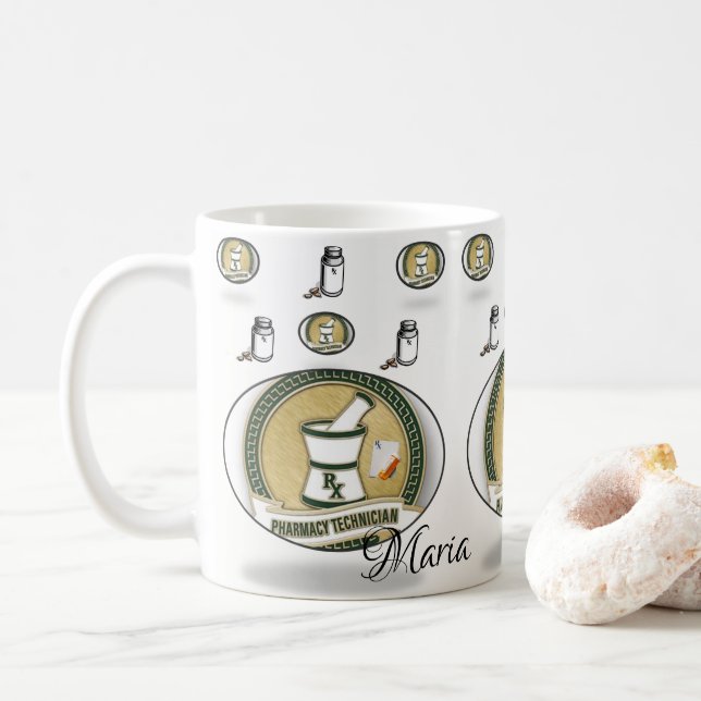 Caneca De Café Pharmacy Tech Mug (Com Donut)