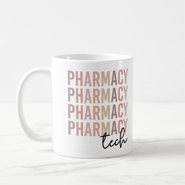 Caneca De Café Pharmacy Tech | Técnico de Farmácia (Esquerda)