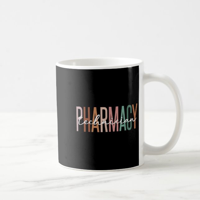 Caneca De Café Pharmacy Technician Certified Pharm Tech Pharmacis (Direita)