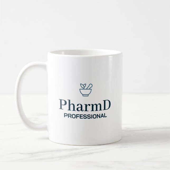 Caneca De Café PharmD Professional Identity Typography (Esquerda)