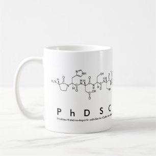 Caneca De Café PhDScientista péptido frase mug