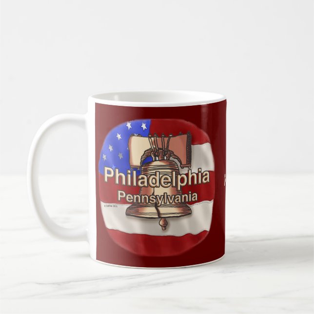 Caneca De Café Philadelphia Liberty Bell (Esquerda)
