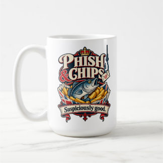 Caneca De Café Phish & Chips – Cibersegurança suspeitamente boa