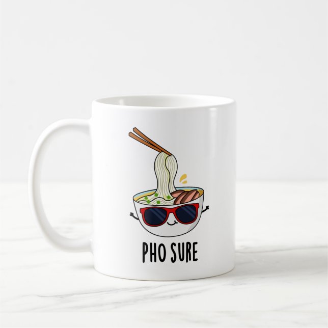 Caneca De Café Pho Claro Engraçado Pho Soup Noodle Pun (Esquerda)