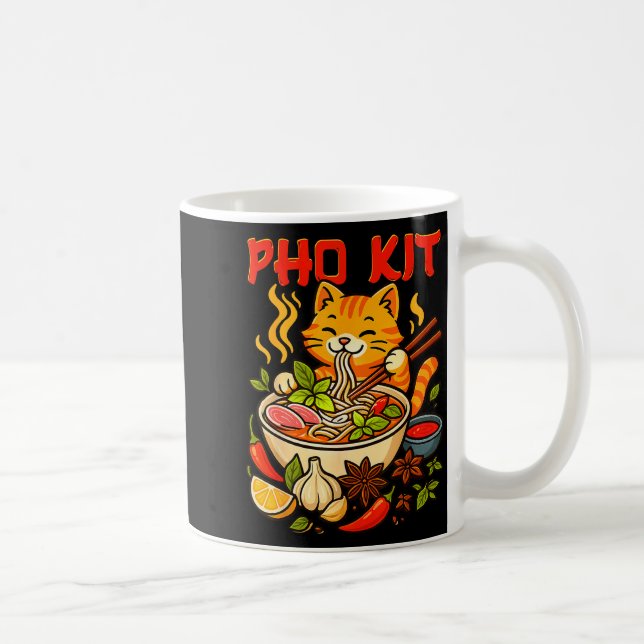 Caneca De Café Pho Kit Mariners Cat Funny Meme  (Direita)