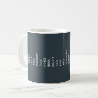 Caneca De Café Phonetic Alphabet NATO A Z Signal Reference