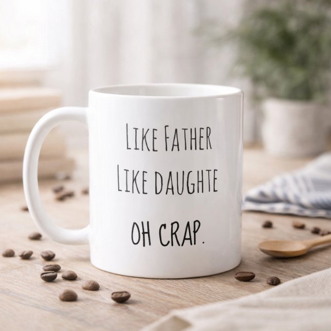 Caneca De Café Photo Like Father Like daughter (Criador carregado)