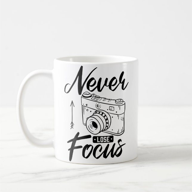 Caneca De Café Photographer Never Lose Focus Camera Photography P (Esquerda)