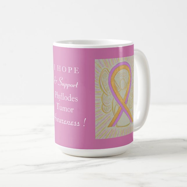 Caneca De Café Phyllodes Tumor Sensibiliza Fita Angel Custom Mug (Frente Esquerda)