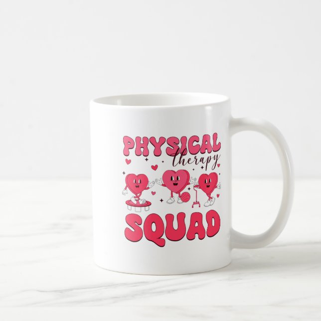 Caneca De Café Physical Therapy Squad Valentines Day Pt Pta Vale  (Direita)