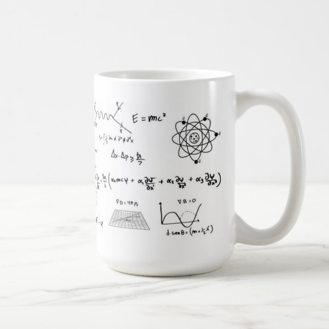 Caneca De Café Physics Formulas Coffe Mug (Direita)