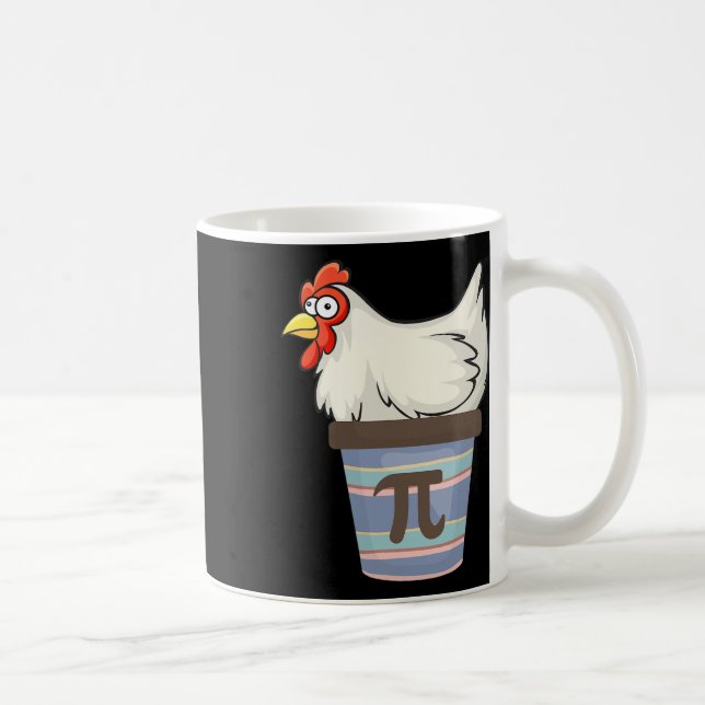 Caneca De Café Pi Day 2025 Math Lover Mathematics Chicken Pote Pi (Direita)