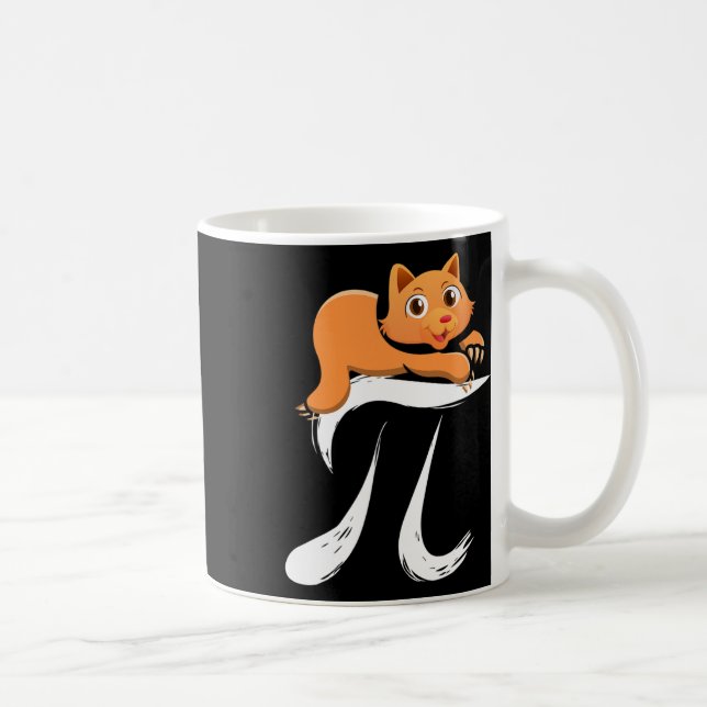 Caneca De Café Pi Day Cat Kitten 14 de março Matemática (Direita)