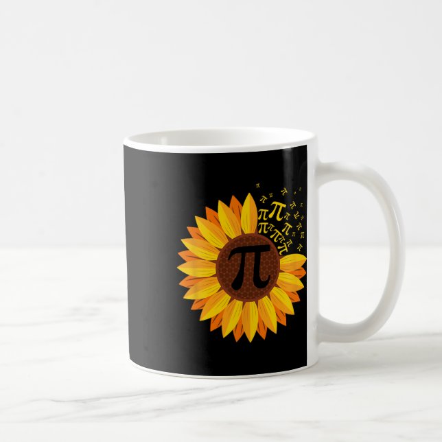 Caneca De Café Pi Day Sunflower Pi Number Símbolo Math Themed Sci (Direita)