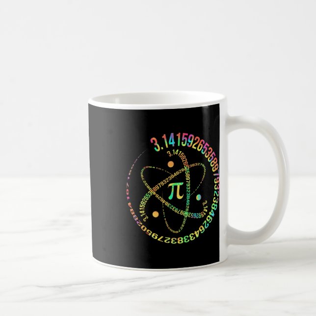 Caneca De Café Pi Dia 3.14 Espiral Pi Número Professora De Matemá (Direita)