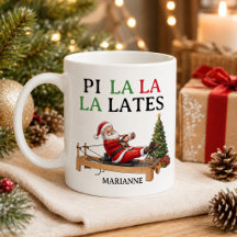 Pi La La La Lates Santa Engraçado Pilates Natal