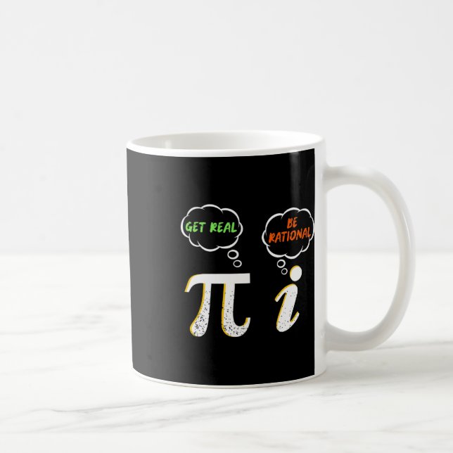 Caneca De Café Pi Ser Racional Realizar - Professor De Matemática (Direita)