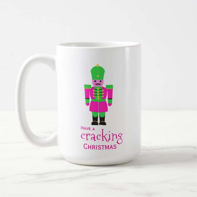 Caneca De Café Pia-rosa-quente de Natal (Esquerda)