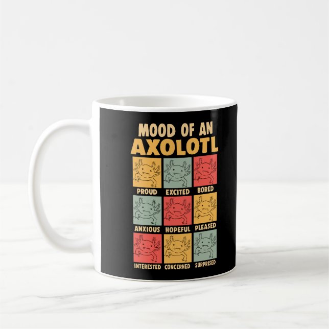 Caneca De Café Piada Anfíbia do Humor Axolotl Kawaii (Esquerda)