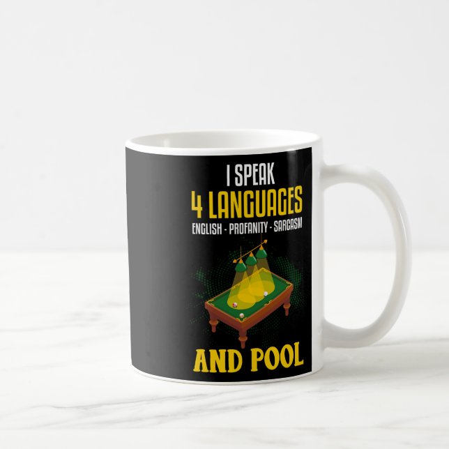 Caneca De Café Piada de Camisas Engraçado Piscina de Billard Sarc (Direita)
