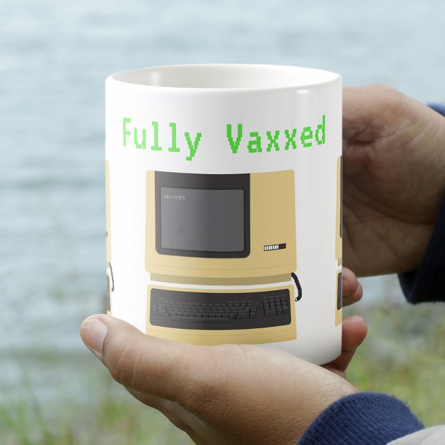 Caneca De Café Piada de computador com Geek engraçado totalmente  (Criador carregado)