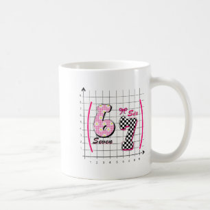Caneca De Café Piada de Matemática Engraçada Seis Sete Grade Humo