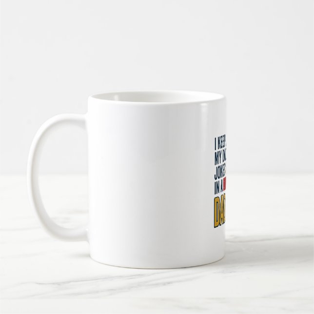 Caneca De Café Piada de Pai Base Retro Engraçado Pai Vetor Desi (Esquerda)