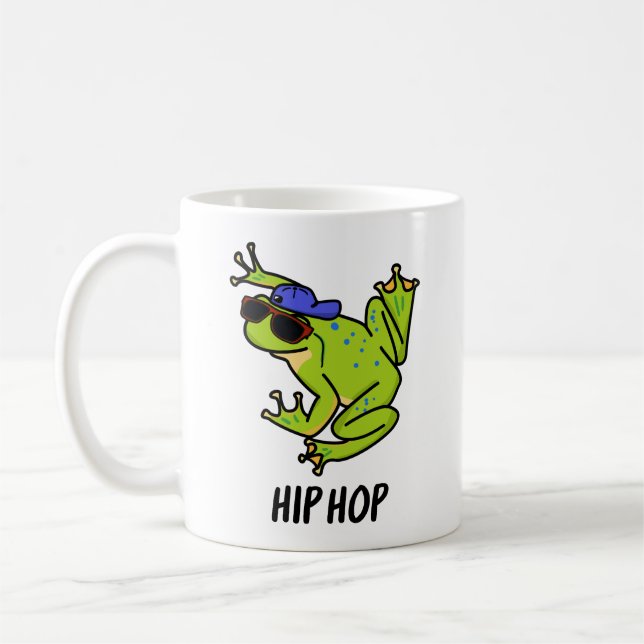 Caneca De Café Piada de Sapo Saltitante Divertido de Hip Hop (Esquerda)
