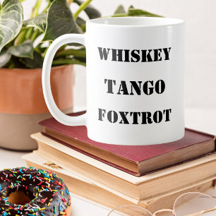 Caneca De Café piada engraçada, alfabeto fonético, militar, Aviaç