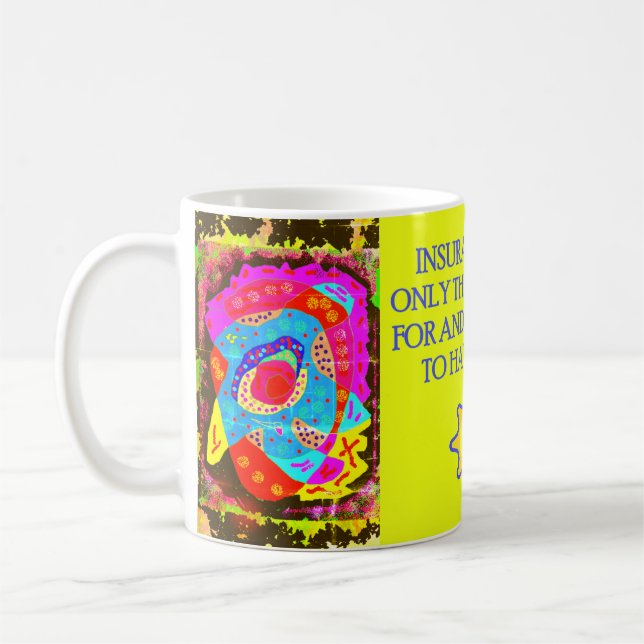 Caneca De Café Piada engraçada com a mensagem de patins de arte (Esquerda)
