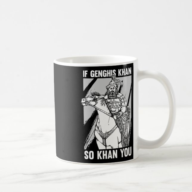 Caneca De Café Piada engraçada da história da Mongólia e citação  (Direita)