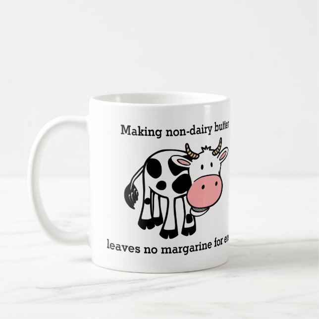 Caneca De Café Piada engraçada da vaca da manteiga da (Esquerda)