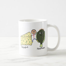 Caneca De Café Piada Engraçado de rocha e Duro de queijo