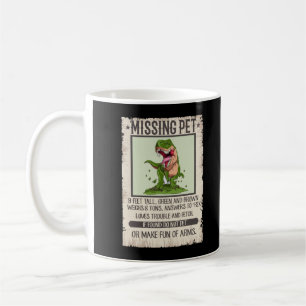 Caneca De Café Piada Engraçado do T-Rex Dino Pet Dinossaur