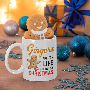 Caneca De Café Piada Festiva Divertida Foto de Pelirrojos Natal