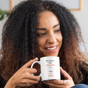 Caneca De Café Piada Política Engraçada Política Eleitoral Cit