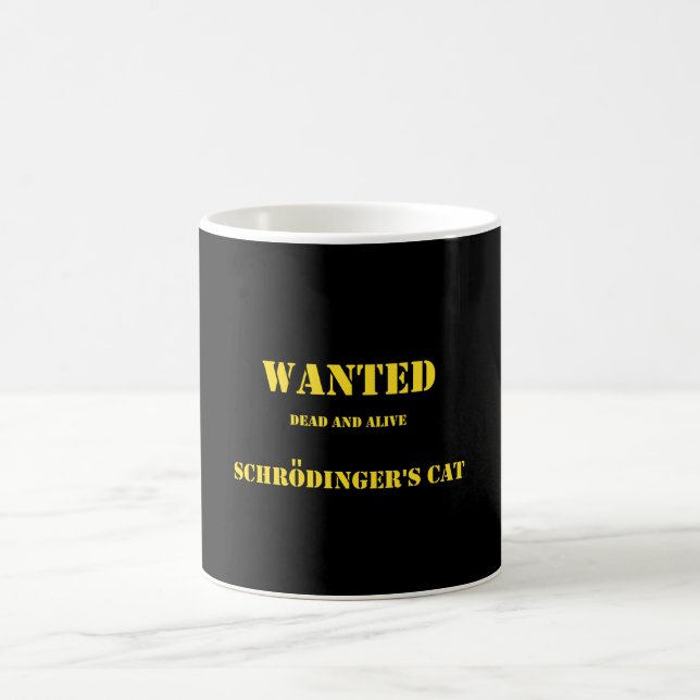 Caneca De Café Piada Quântica Divertida: O Gato de Schrödinger à  (Centro)