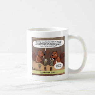 Caneca De Café Piadas Bobas de Castor, Desenho Animado Divertido