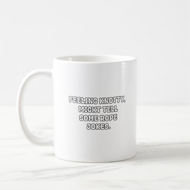 Caneca De Café Piadas de Corda Nó Typografia Pun do Pai (Esquerda)