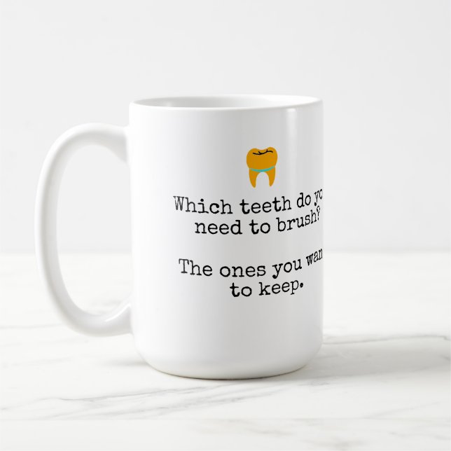 Caneca De Café Piadas de escovação de dentes (Esquerda)